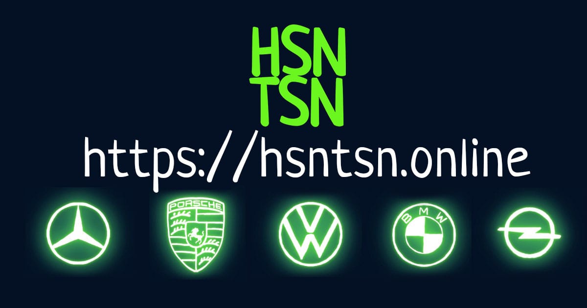 HSN TSN Suche - Herstellerschlüsselnummer Und Typschlüsselnummer